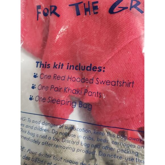 NEW BUILD A BEAR HIKING CAMPING OUTFIT hoodie khaki pants sleeping bag - Picture 2 of 4